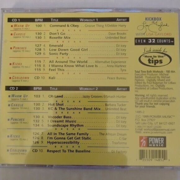 KICKBOX WITH LISA GAYLORD-CD- LIKE NEW-  2-CD SET - Picture 3 of 3